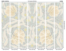 MUR413L Flower Circle Duck Egg And Linen Mural Large by Origin Murals