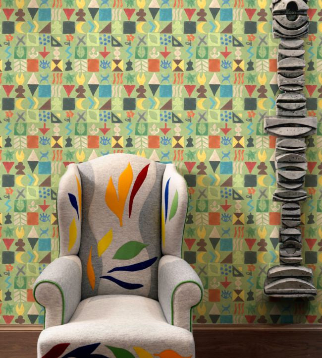 BW45139/2 Potato Print Kit Kemp Wallpaper By GP & J Baker