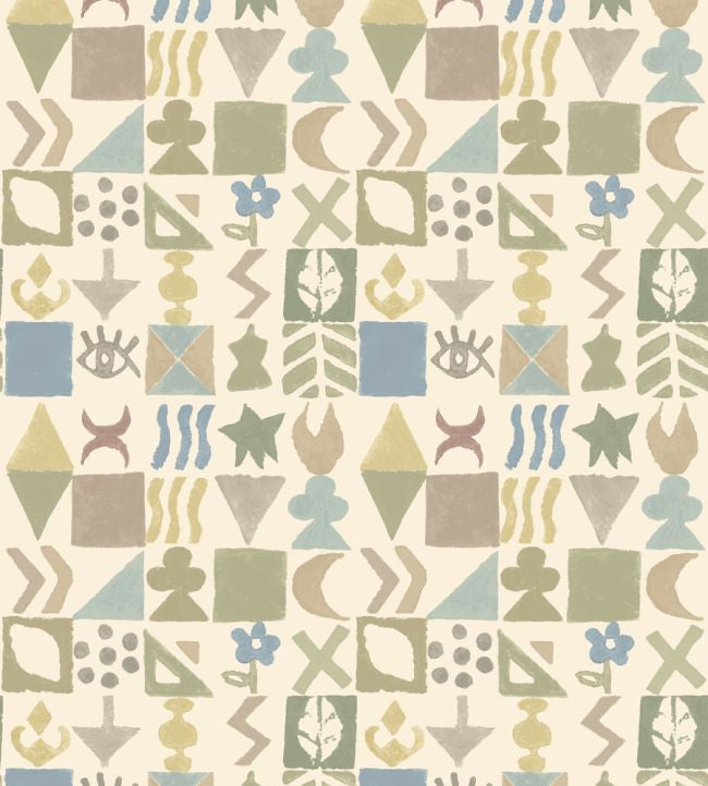 BW45139/4 Potato Print Kit Kemp Wallpaper By GP & J Baker