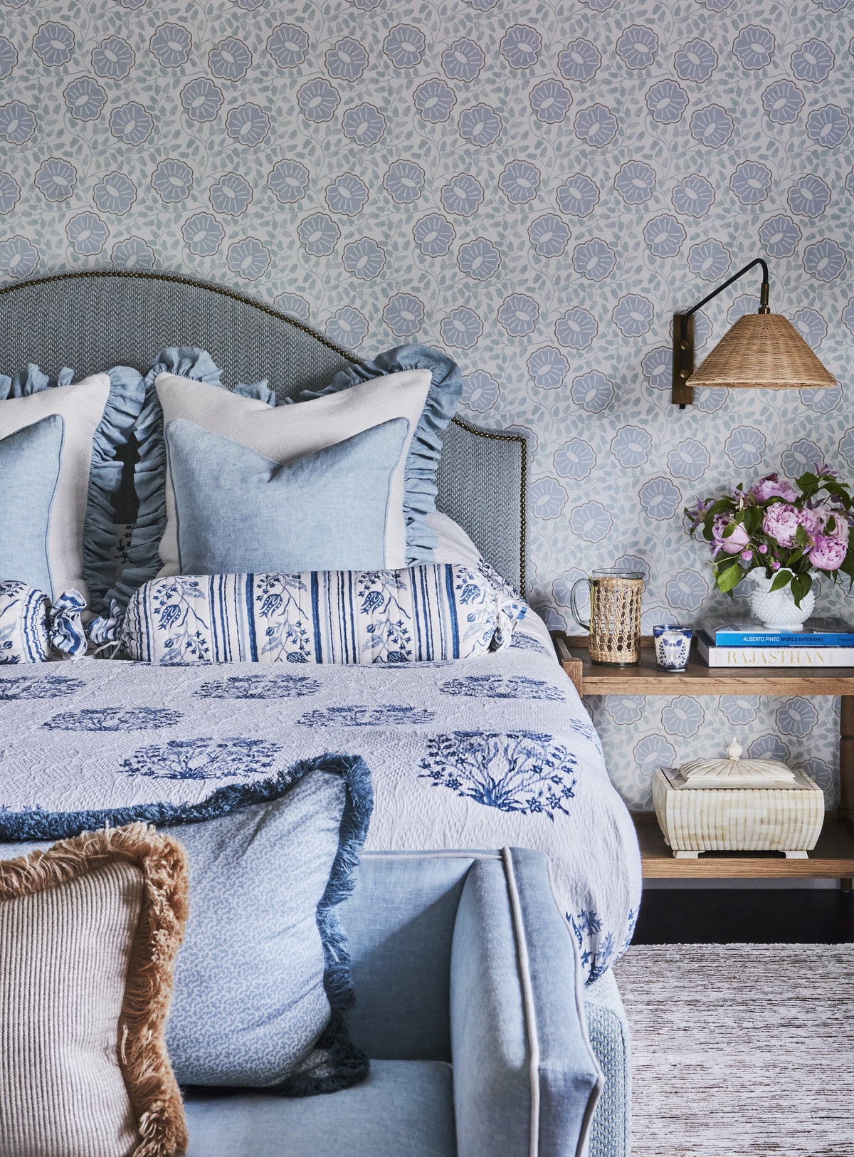 Punch Paisley wallpaper by Christopher Farr Cloth in a room setting
