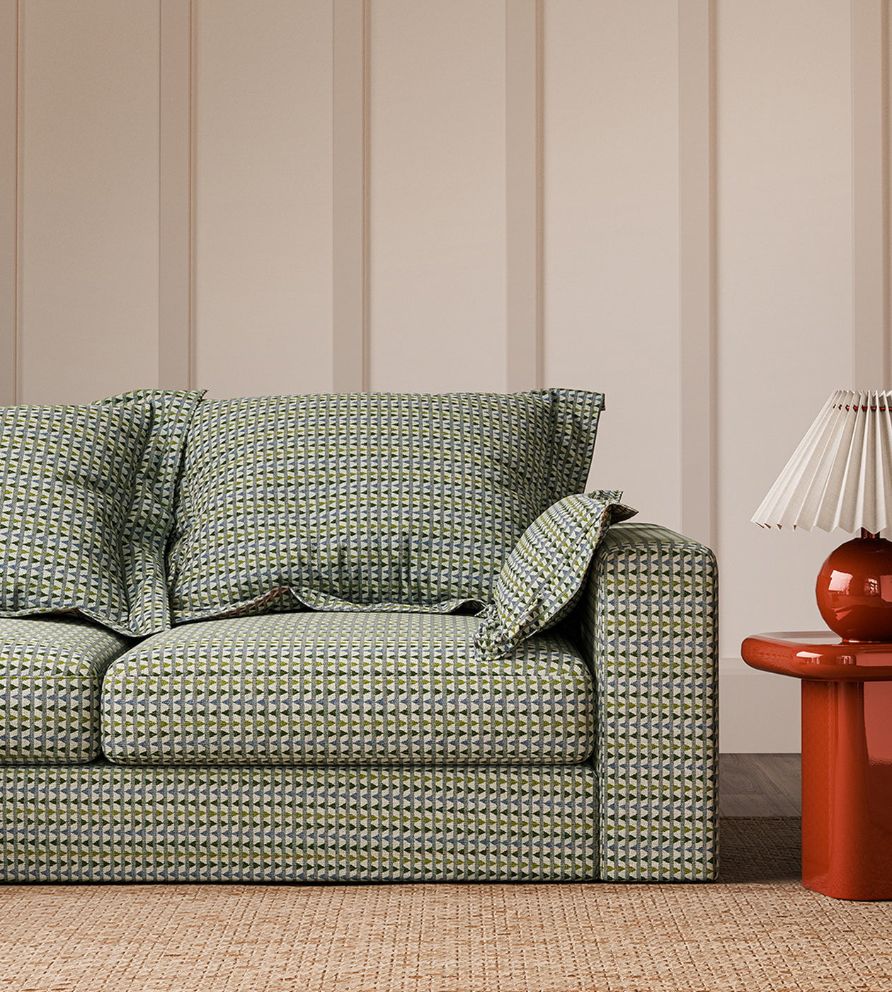 NPOW134815 Ribble Green / Coast Blue Pomona Weaves Fabric by Scion