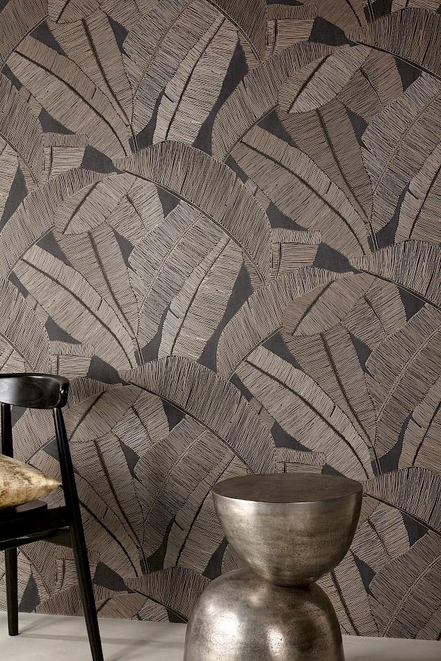 RIC203 Banyan Coffee Wallpaper by Masureel