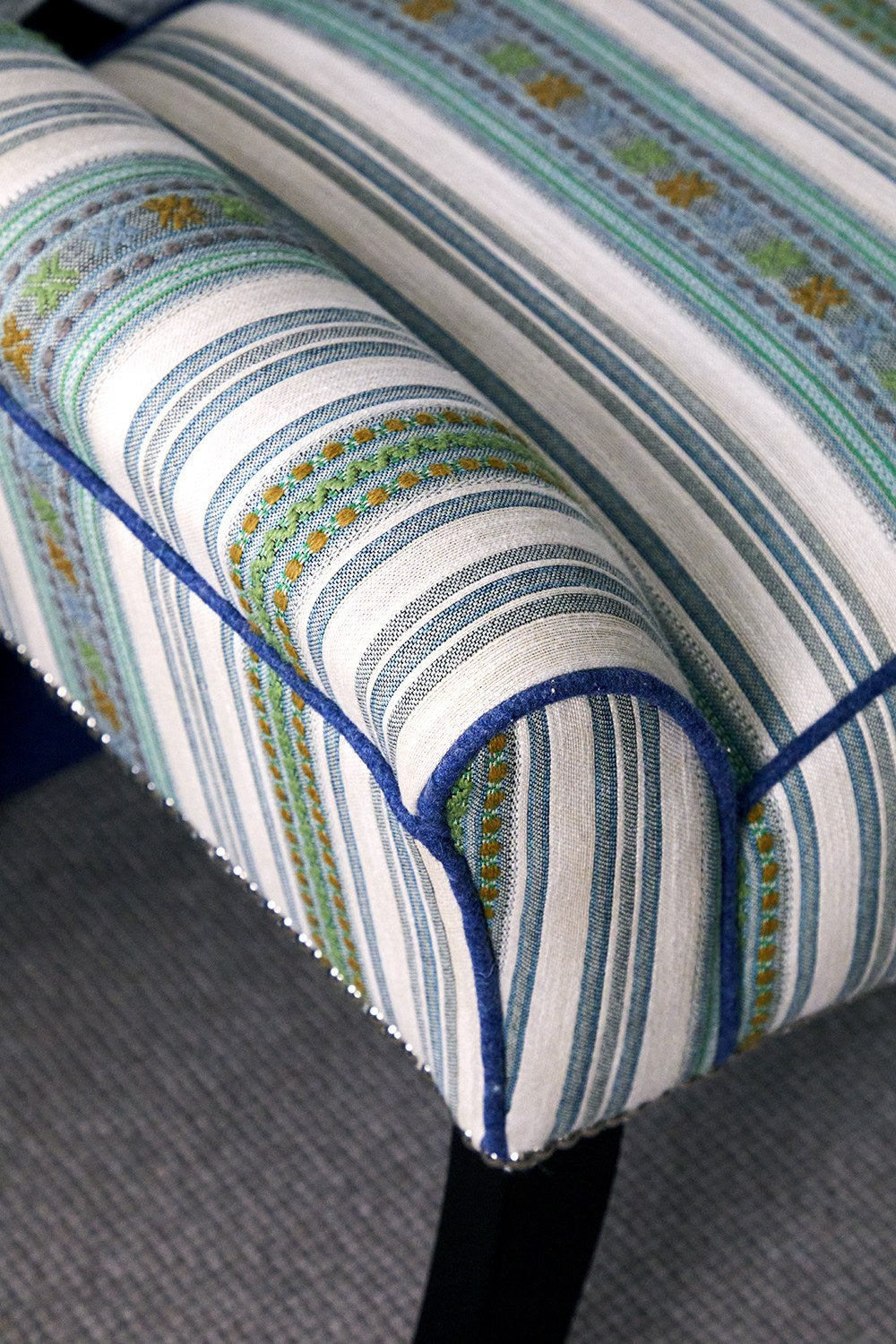 Romany Weave fabric by Christopher Farr Cloth, shown in situ