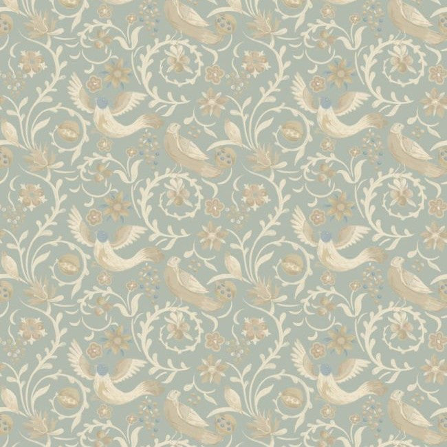 BW45149.2 Royal Court Old Blue Wallpaper by GP&J Baker