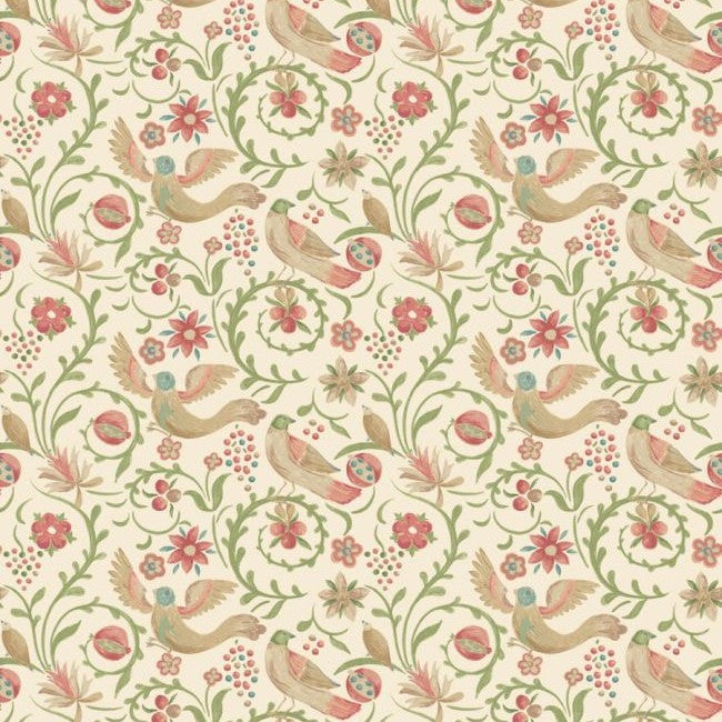 BW45149.6 Royal Court Pink Green Wallpaper by GP&J Baker