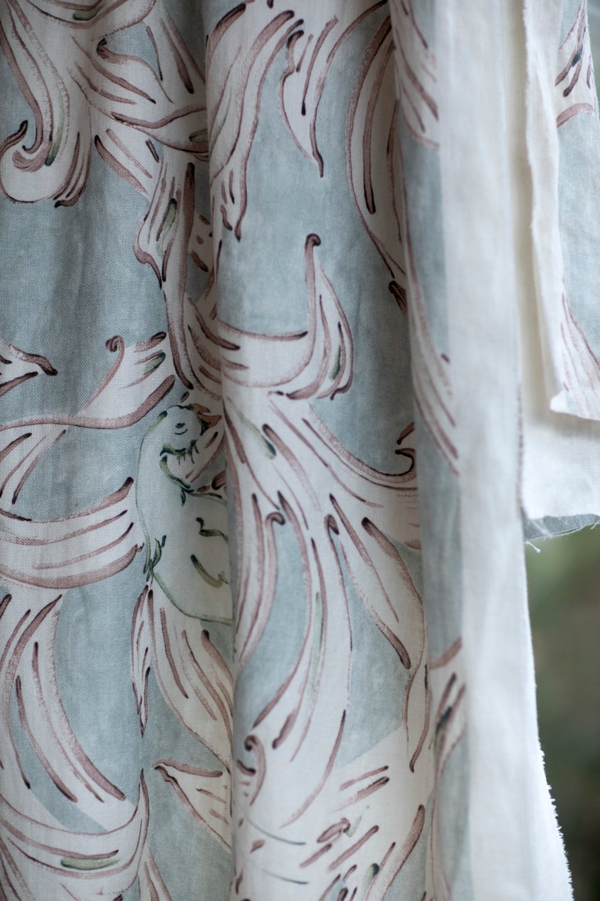 Aves Celadon Indiano Fabric by Coordonné