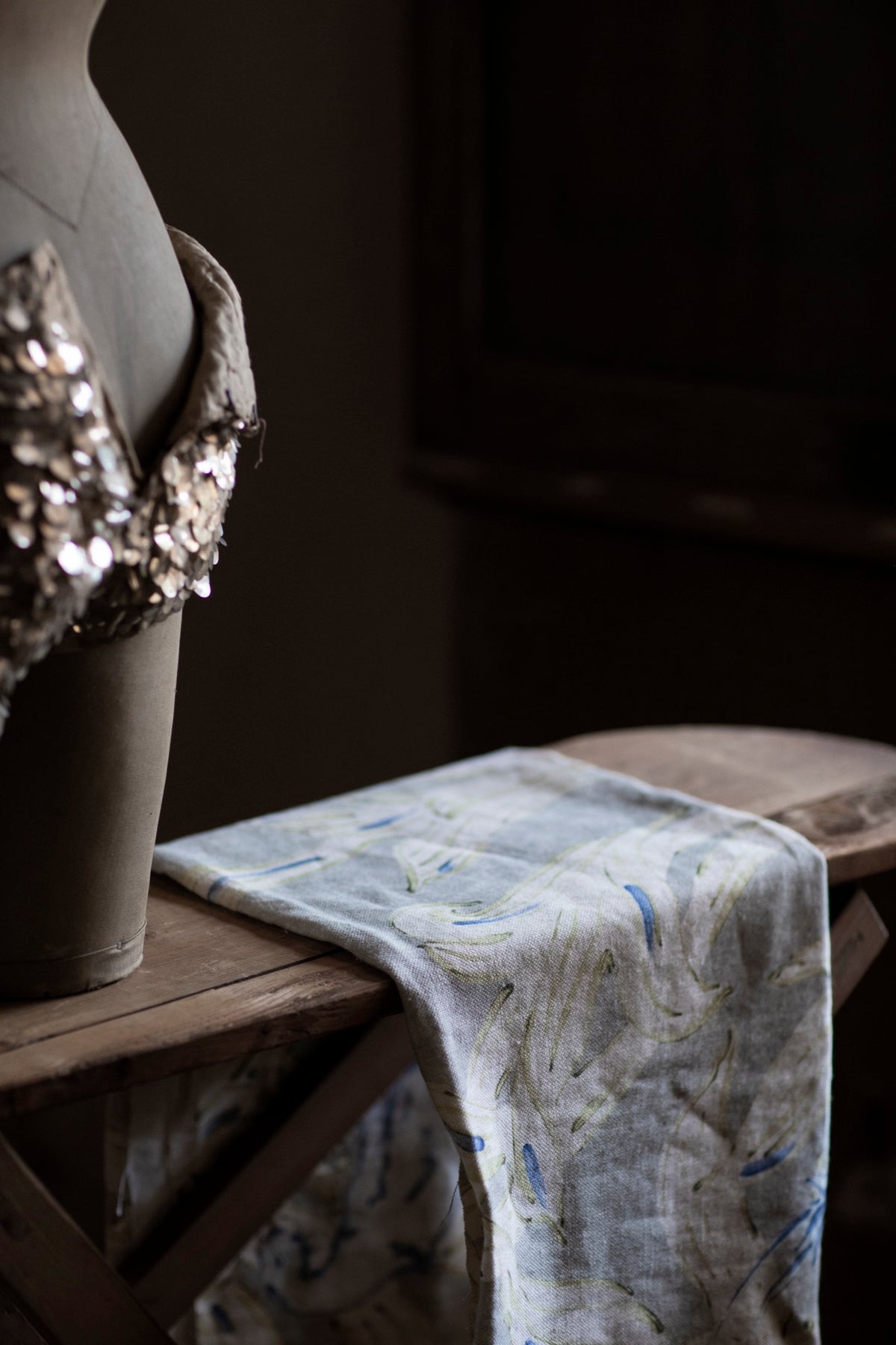 Aves Indigo Indiano Fabric by Coordonné