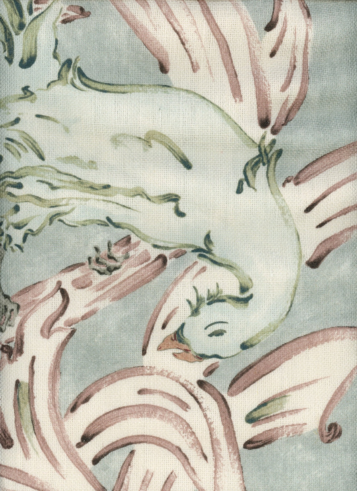 Aves Celadon Indiano Fabric by Coordonné
