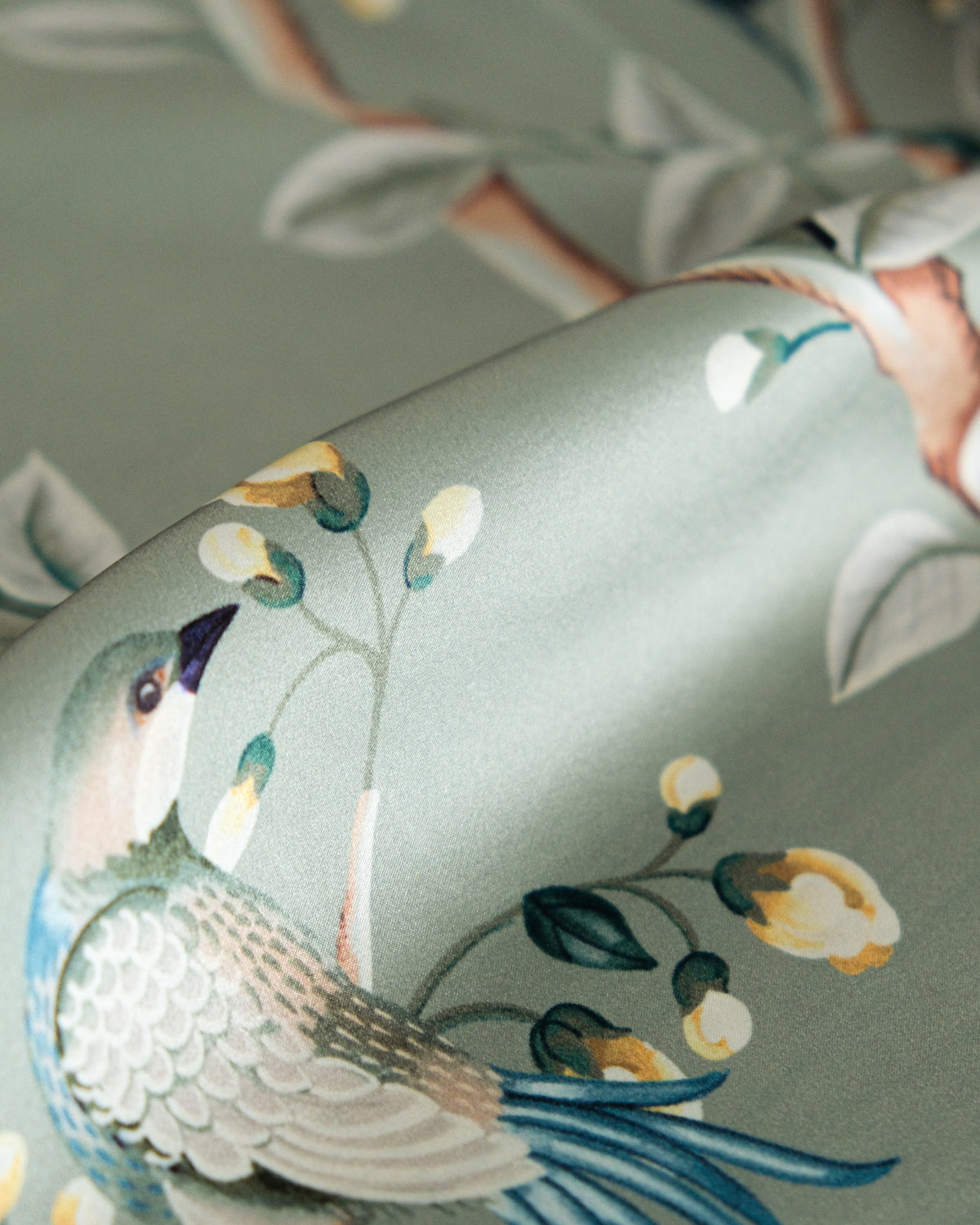 Birds Prosperity Jade Forbidden City Fabric by Coordonné