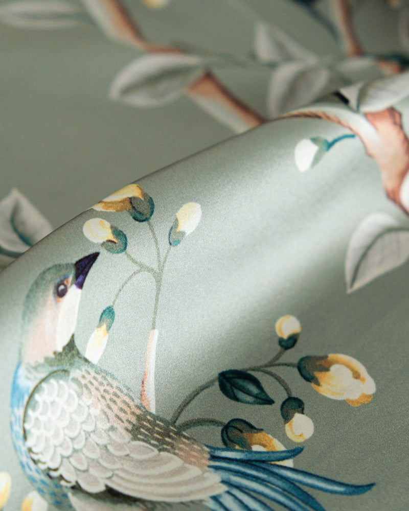 Birds Prosperity Jade Forbidden City Fabric by Coordonné
