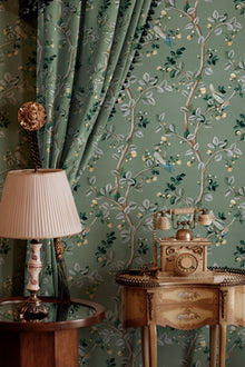 Birds Prosperity Jade Forbidden City Fabric by Coordonné