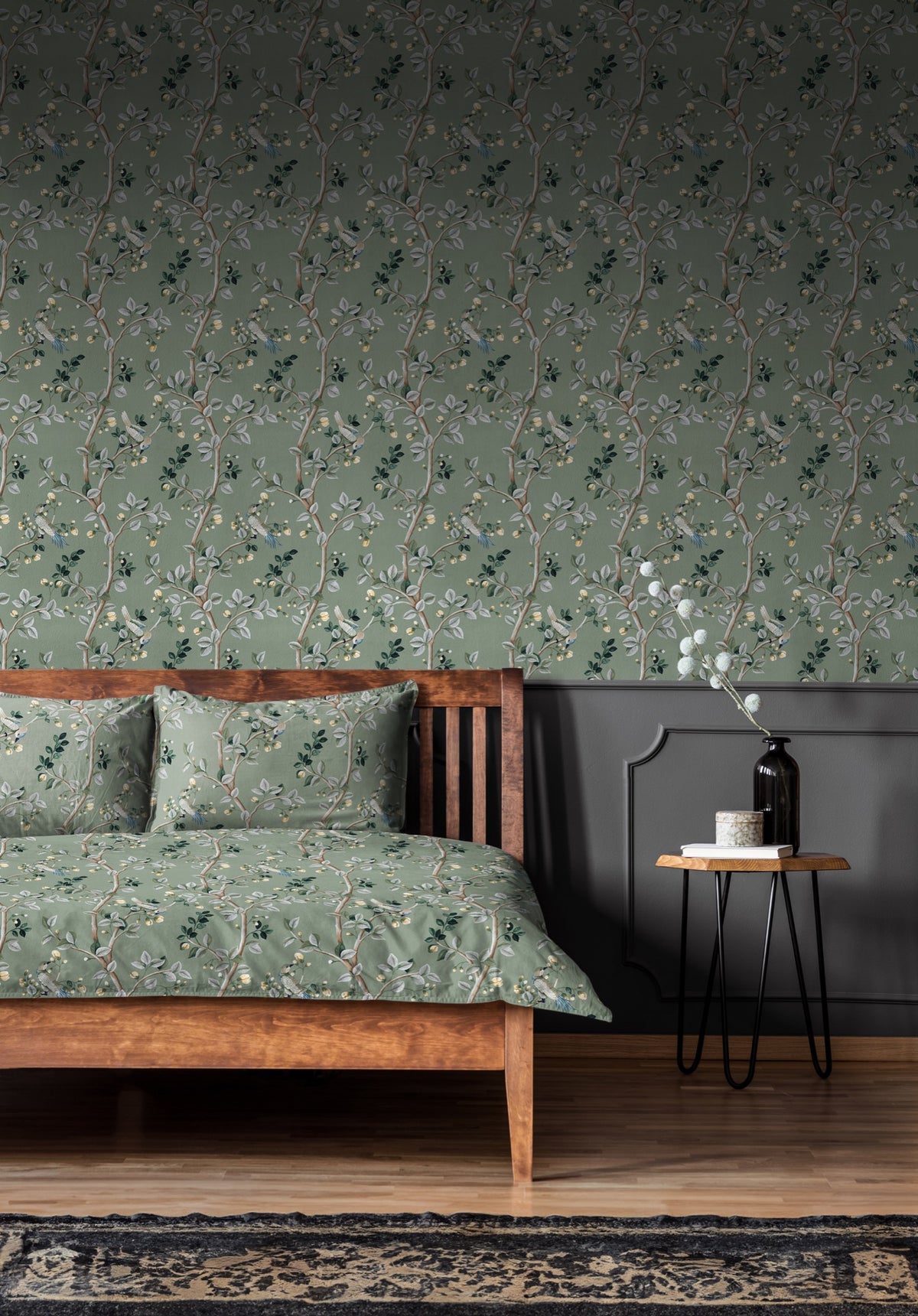 Birds Prosperity Jade Forbidden City Fabric by Coordonné