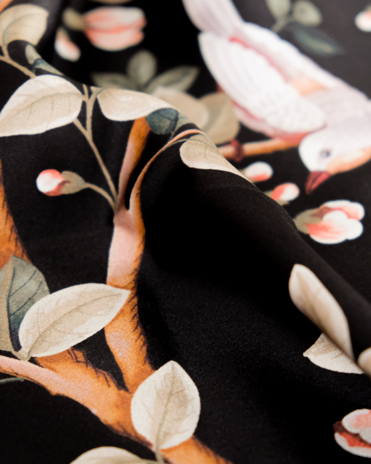 Birds Prosperity Onyx Forbidden City Fabric by Coordonné