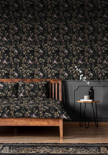 Birds Prosperity Onyx Forbidden City Fabric by Coordonné