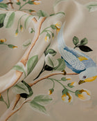 Birds Prosperity Papyrus Forbidden City Fabric by Coordonné
