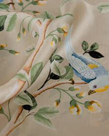 Birds Prosperity Papyrus Forbidden City Fabric by Coordonné