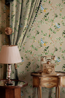 Birds Prosperity Papyrus Forbidden City Fabric by Coordonné