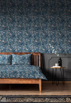 Birds Prosperity Sapphire Forbidden City Fabric by Coordonné