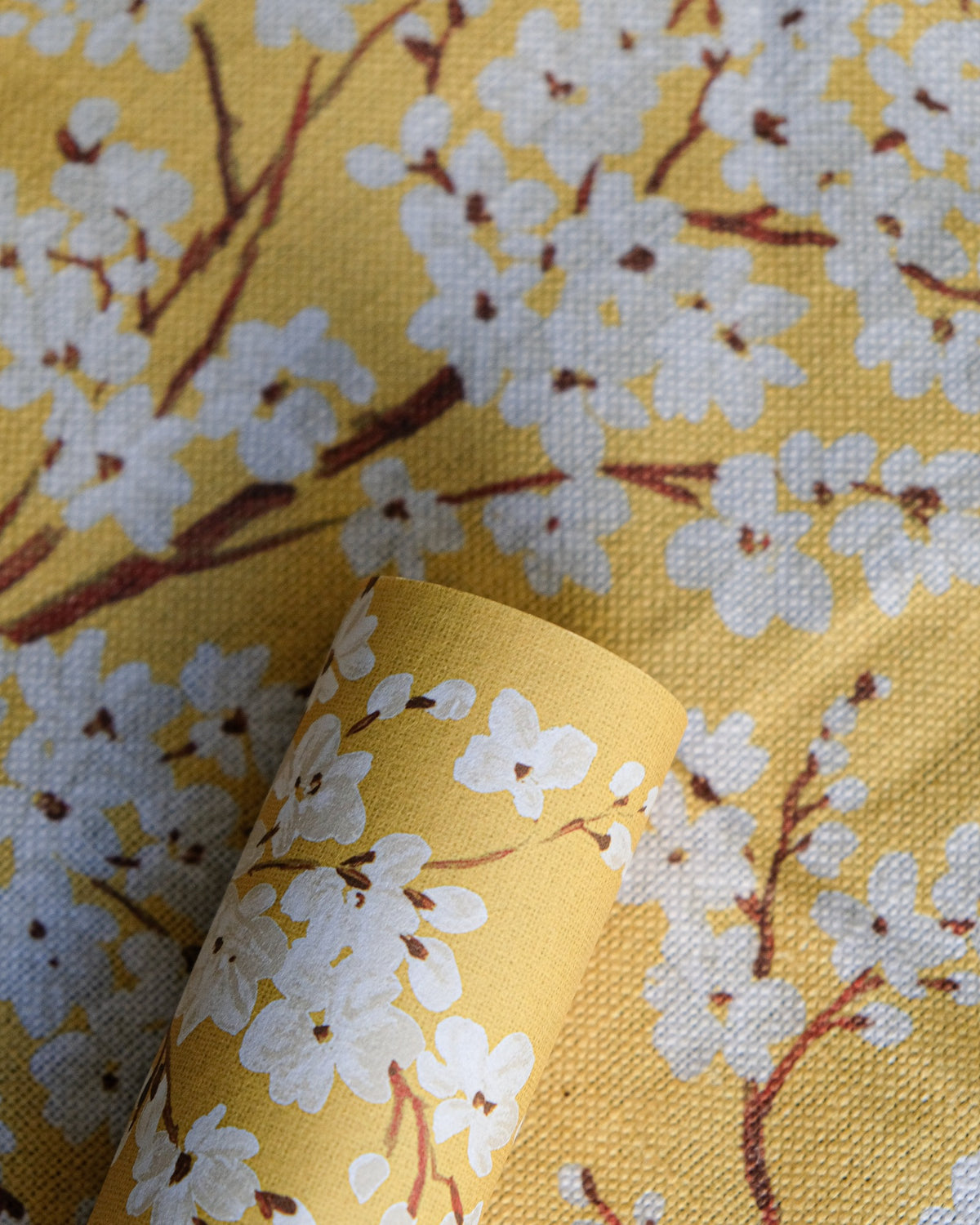 Cherry Blossom Amber Forbidden City Fabric by Coordonné
