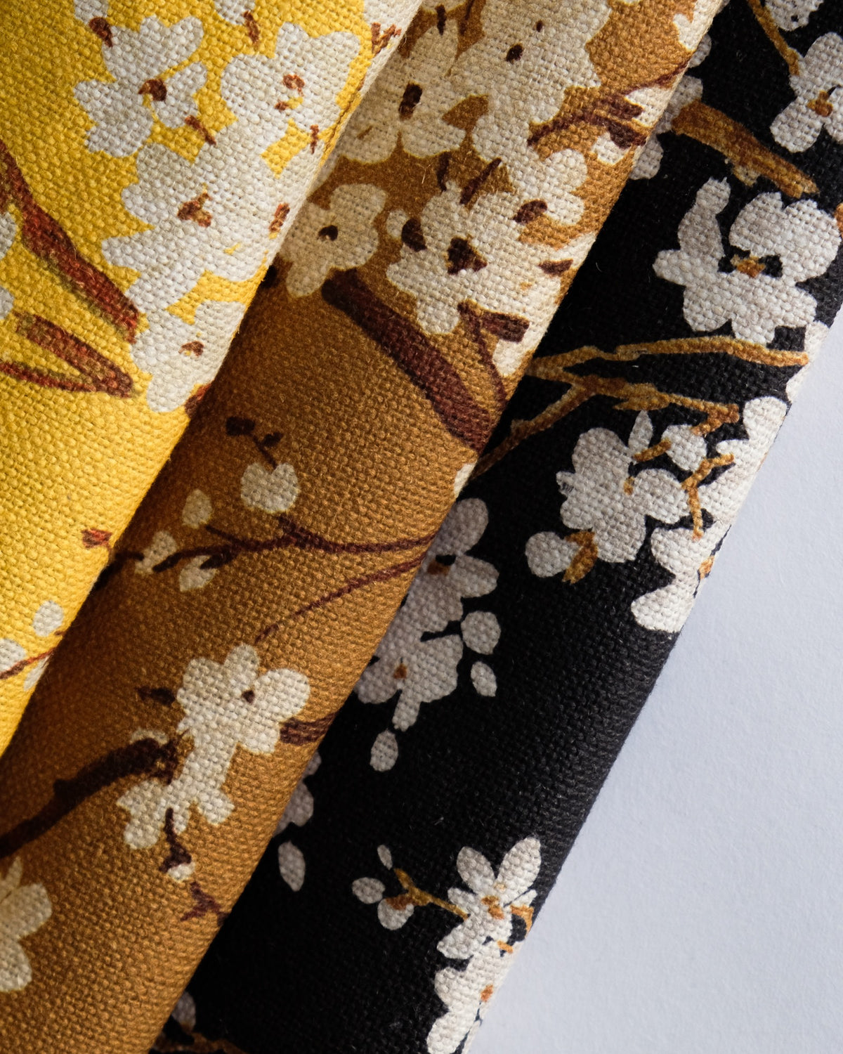 Cherry Blossom Amber Forbidden City Fabric by Coordonné