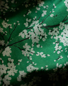 Cherry Blossom Emerald Forbidden City Fabric by Coordonné