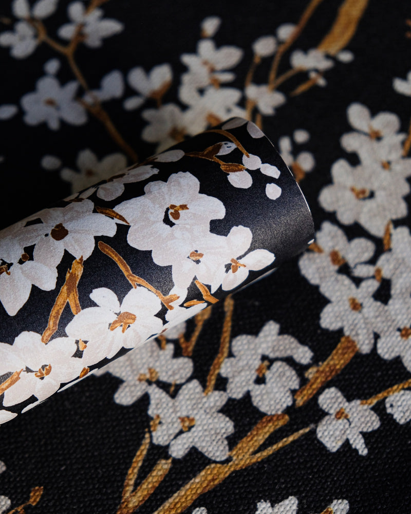 Cherry Blossom Onyx Forbidden City Fabric by Coordonné