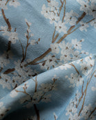 Cherry Blossom Turquoise Forbidden City Fabric by Coordonné