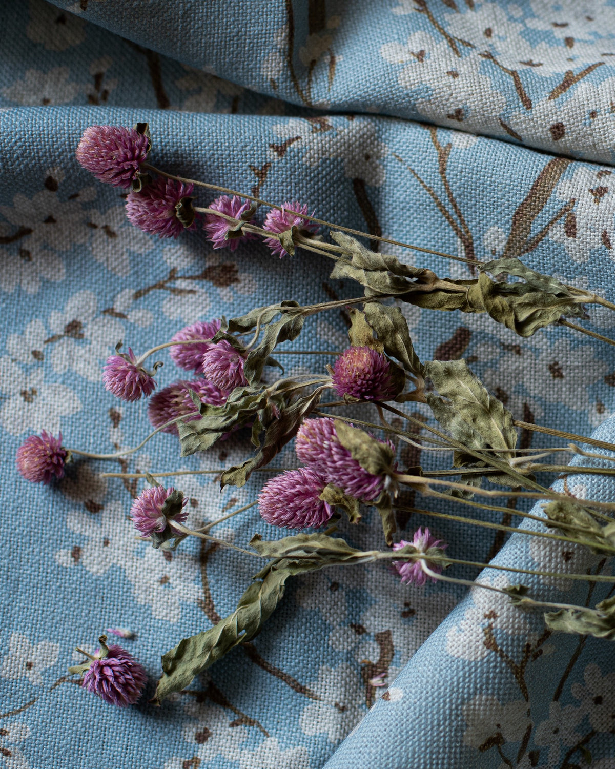Cherry Blossom Turquoise Forbidden City Fabric by Coordonné