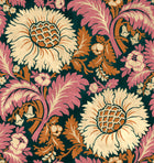 Chinese Damask Coral Damaskus Fabric by Coordonné