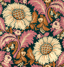Chinese Damask Coral Damaskus Fabric by Coordonné