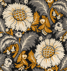 Chinese Damask Papyrus Damaskus Fabric by Coordonné