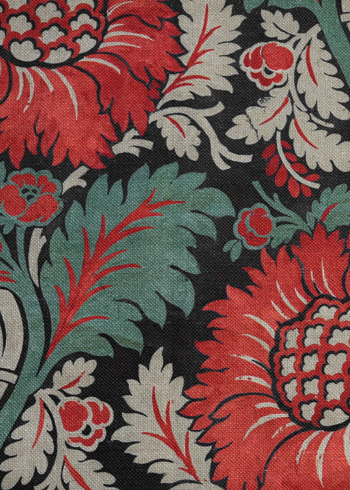 Chinese Damask Ruby Damaskus Fabric by Coordonné