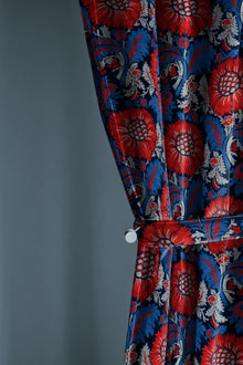 Chinese Damask Sapphire Damaskus Fabric by Coordonné