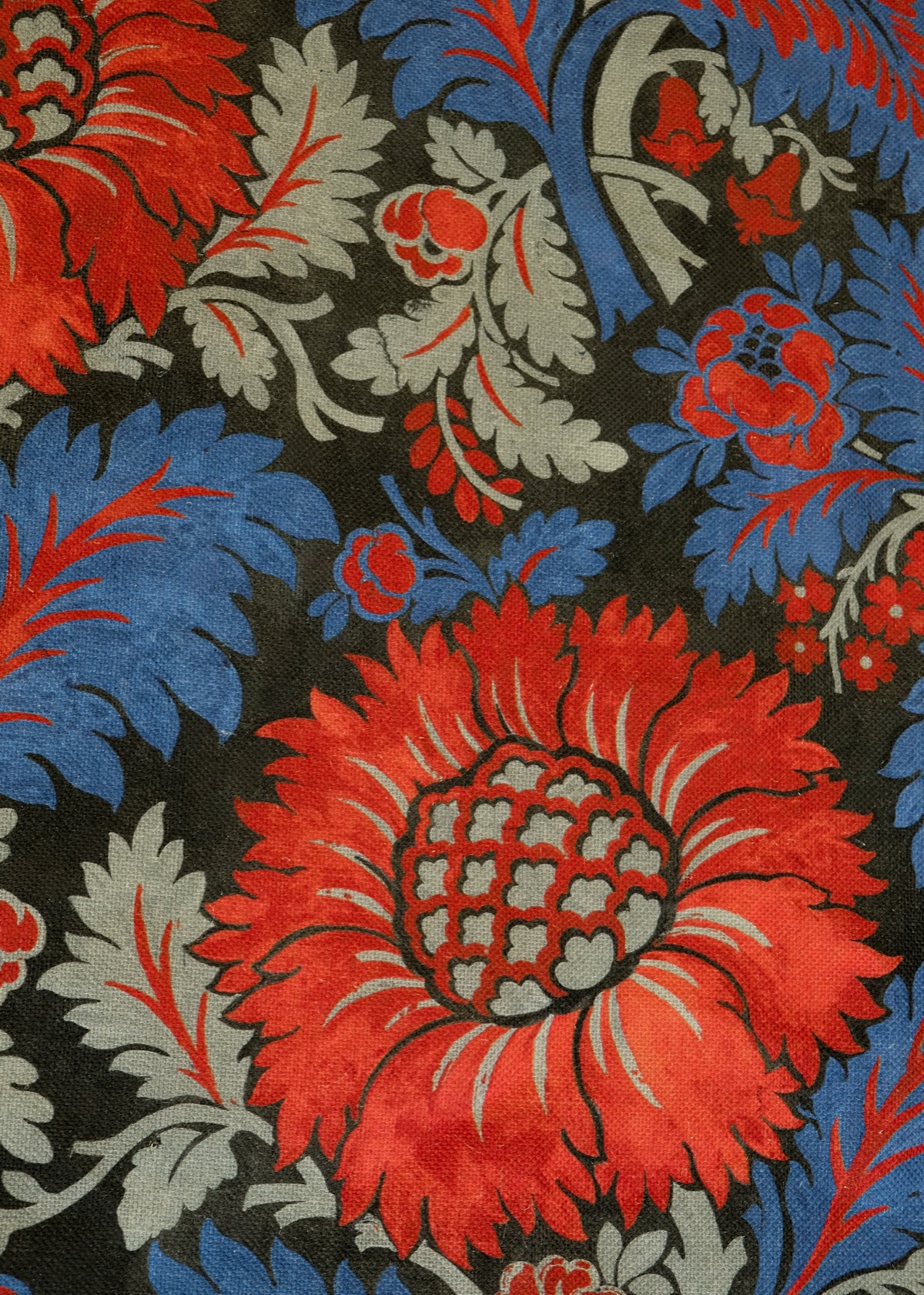 Chinese Damask Sapphire Damaskus Fabric by Coordonné