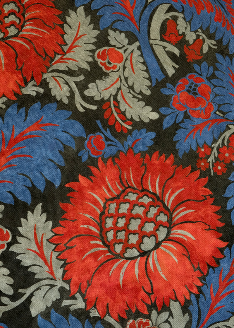 Chinese Damask Sapphire Damaskus Fabric by Coordonné