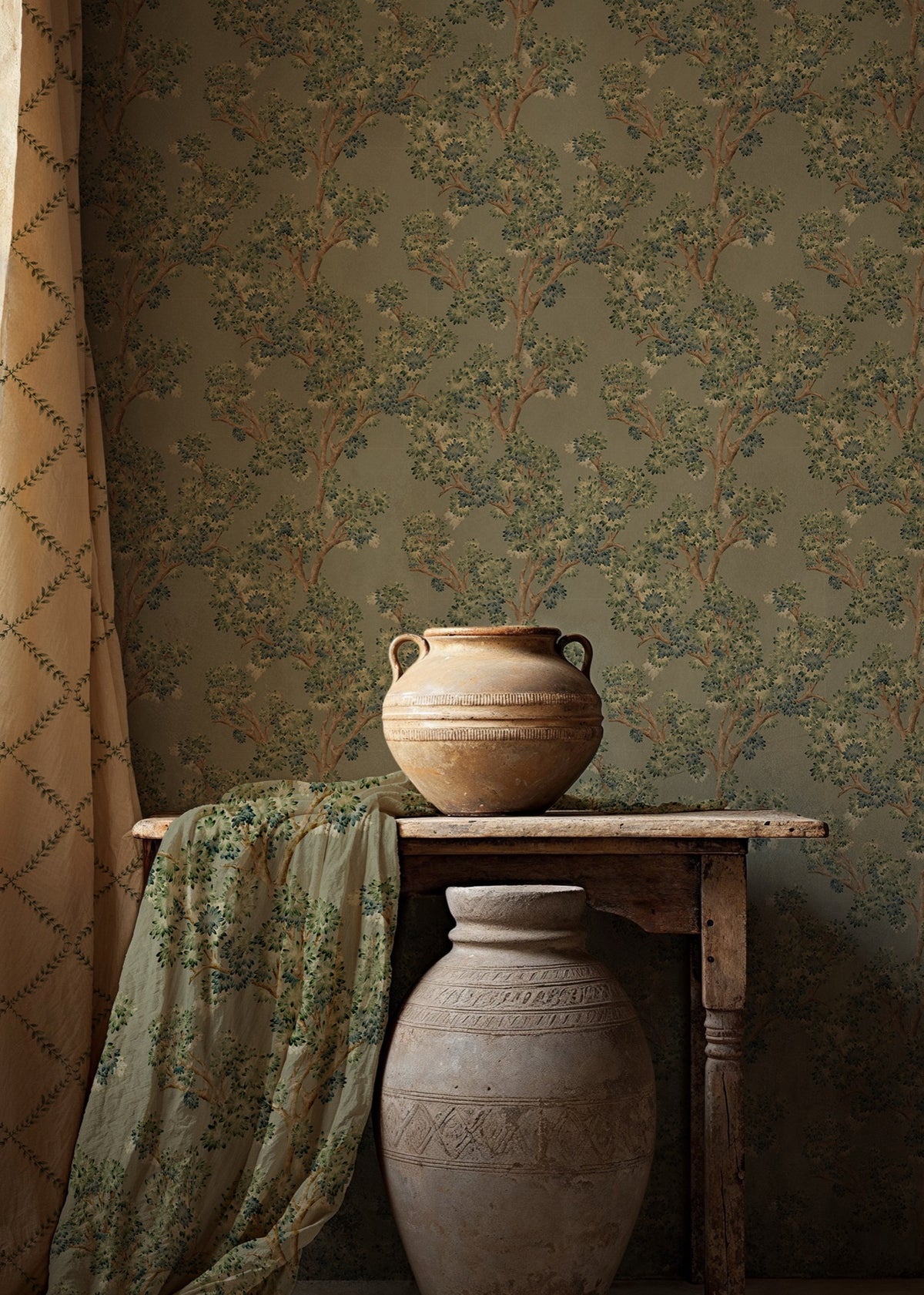 Field Maple Sage Cotswolds Fabric by Coordonné