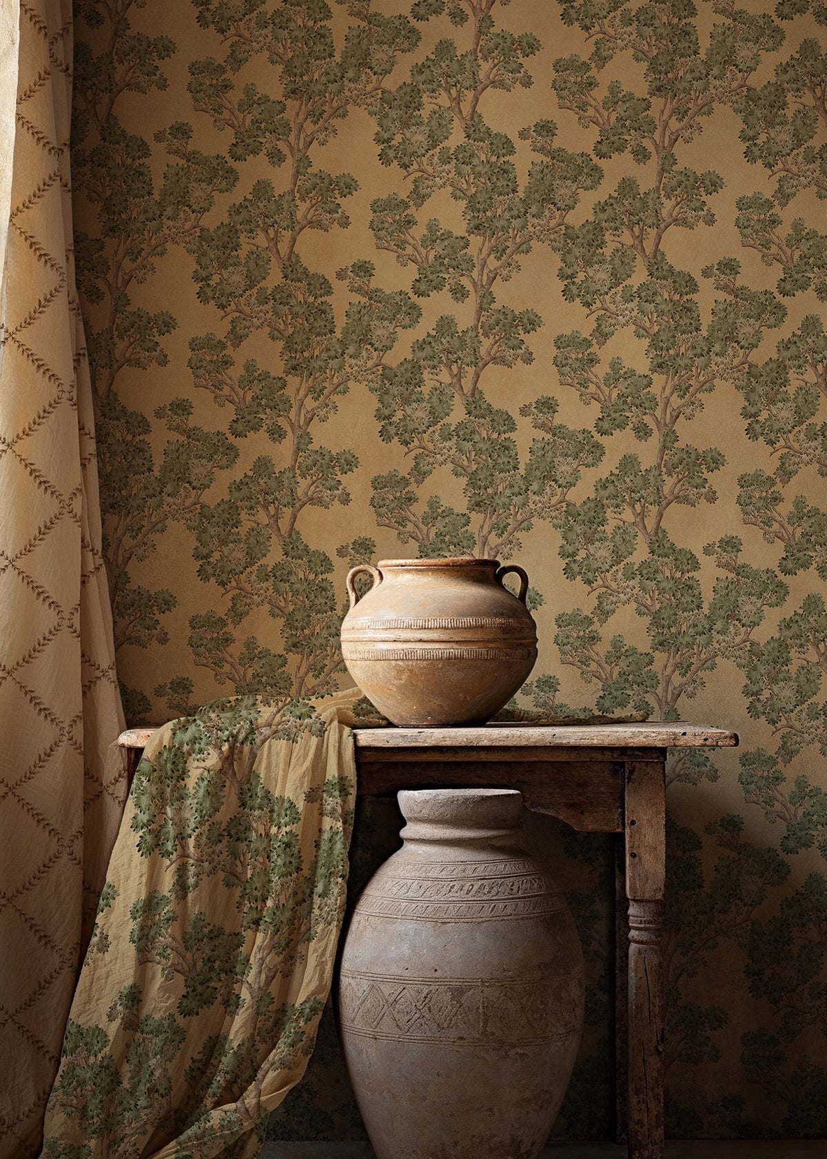 Field Maple Sunny Cotswolds Fabric by Coordonné