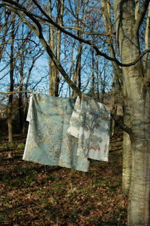 Field Maple Sapphire Cotswolds Fabric by Coordonné