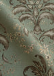 French Damask Aqua Damaskus Fabric by Coordonné