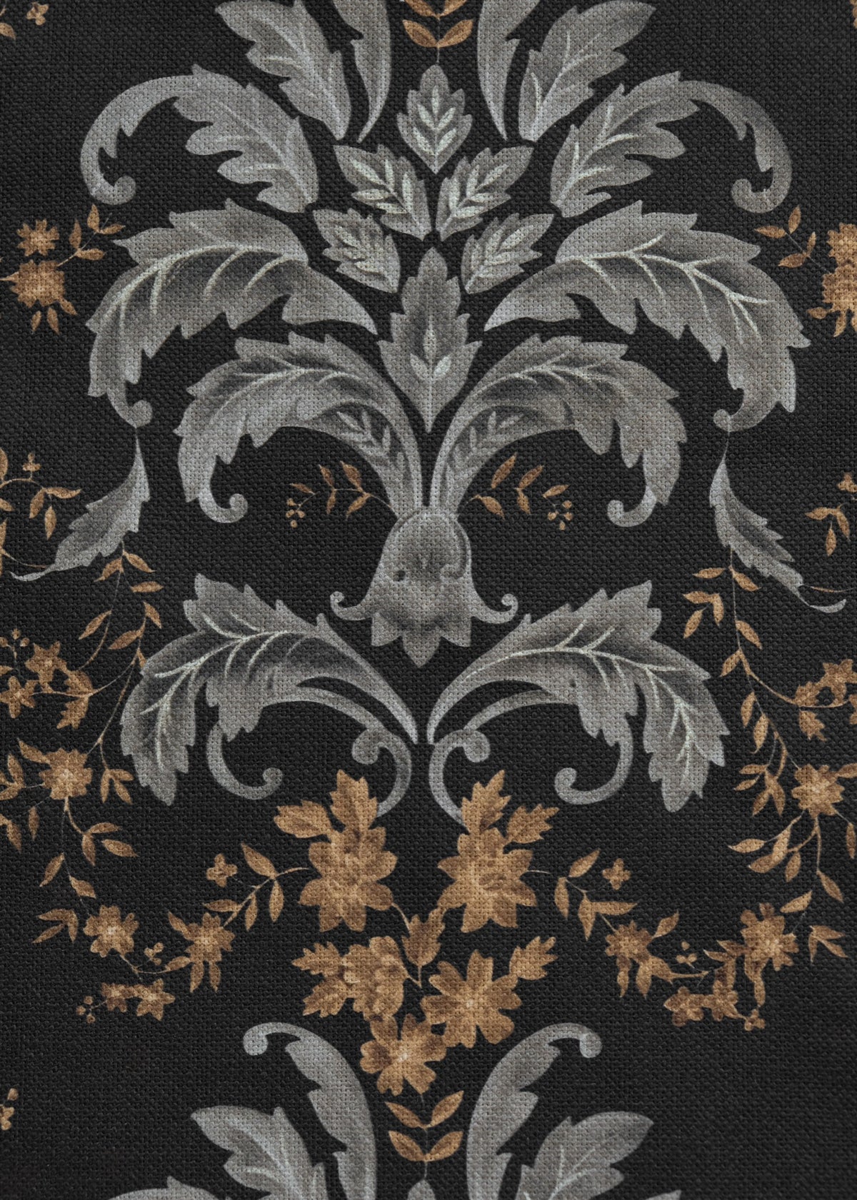 French Damask Onyx Damaskus Fabric by Coordonné