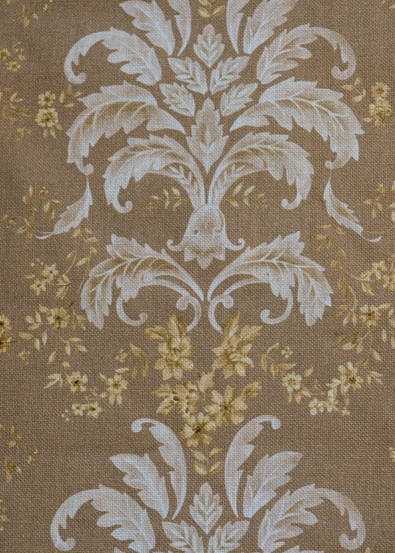 French Damask Papyrus Damaskus Fabric by Coordonné