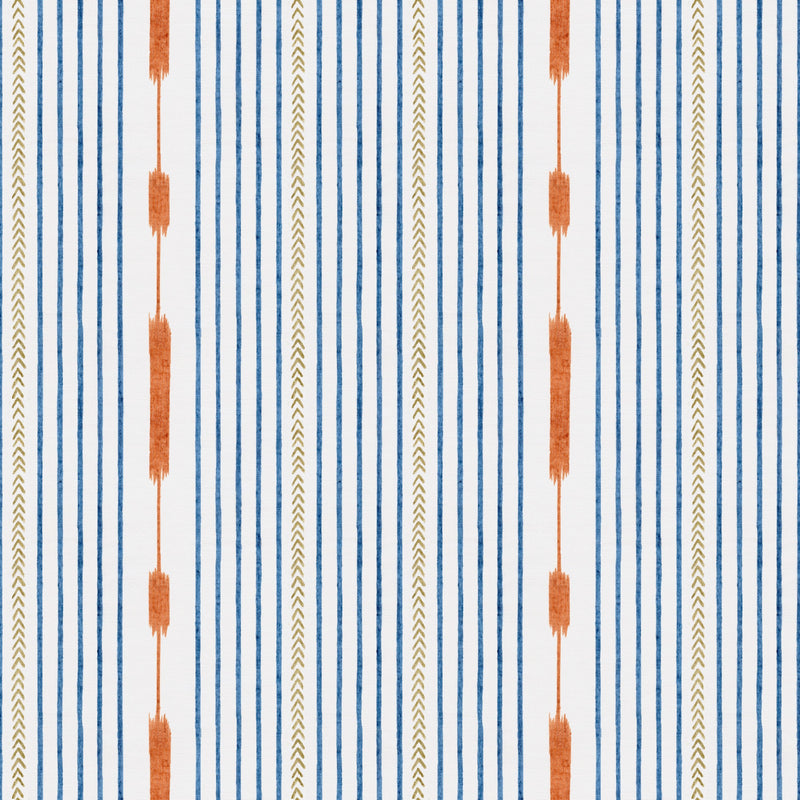 Huipil Blue Ikart Outdoor II Fabric by Coordonné
