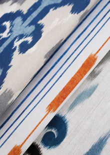 Huipil Blue Ikart Outdoor II Fabric by Coordonné