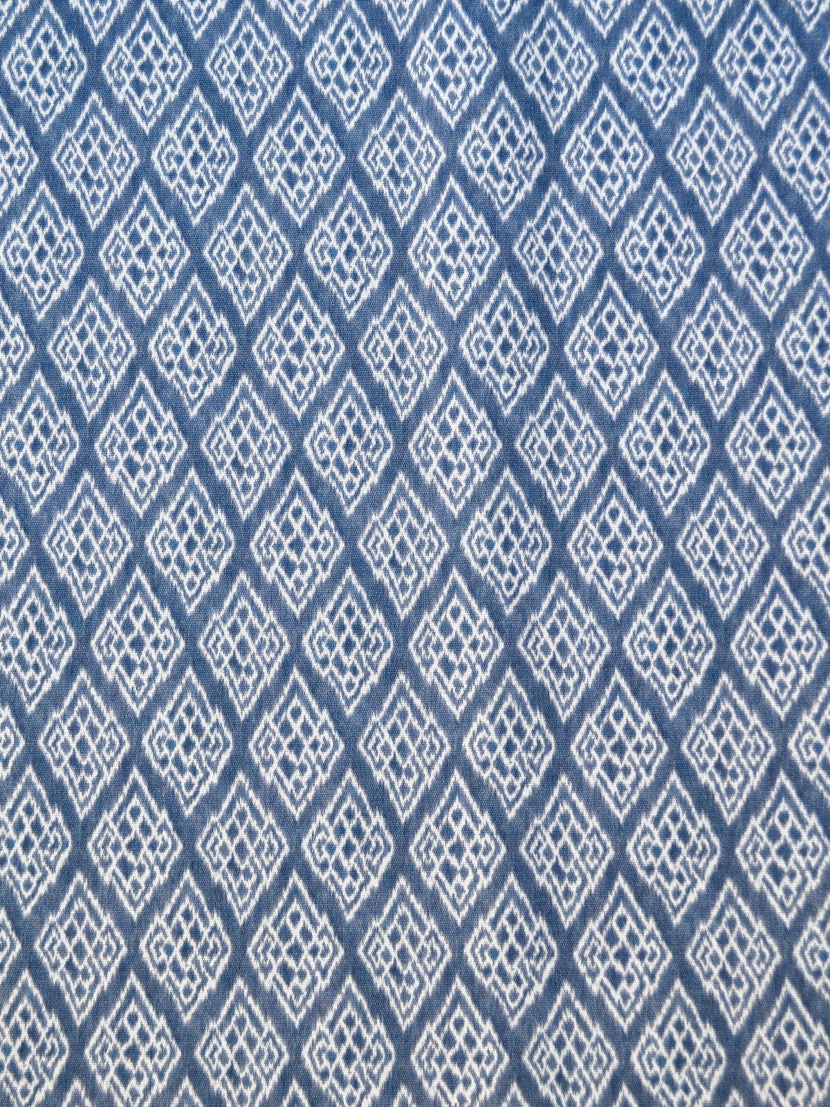 Kasuri Blue Ikart Outdoor Fabric by Coordonné