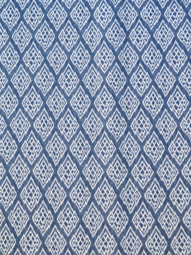 Kasuri Blue Ikart Outdoor Fabric by Coordonné