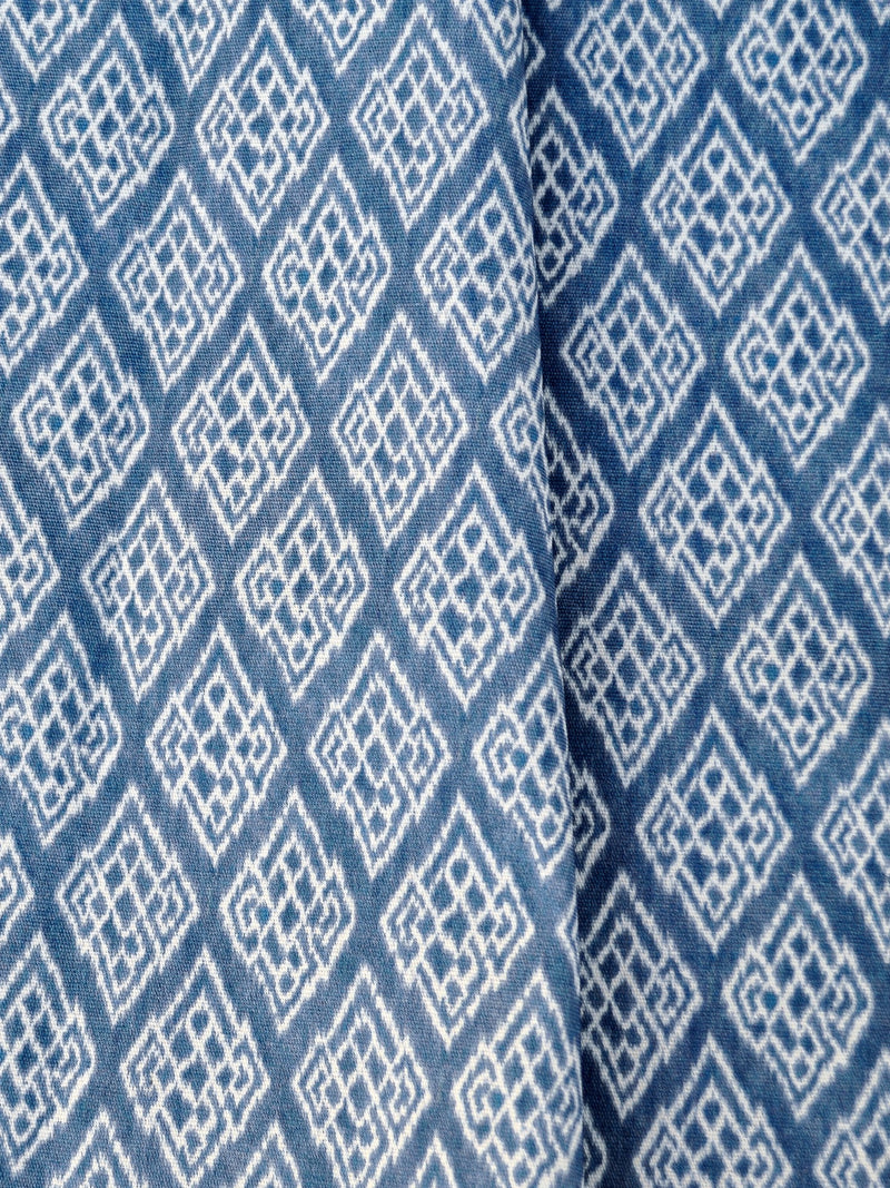 Kasuri Blue Ikart Outdoor Fabric by Coordonné