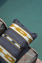 Kente Black Ikart Outdoor Fabric by Coordonné