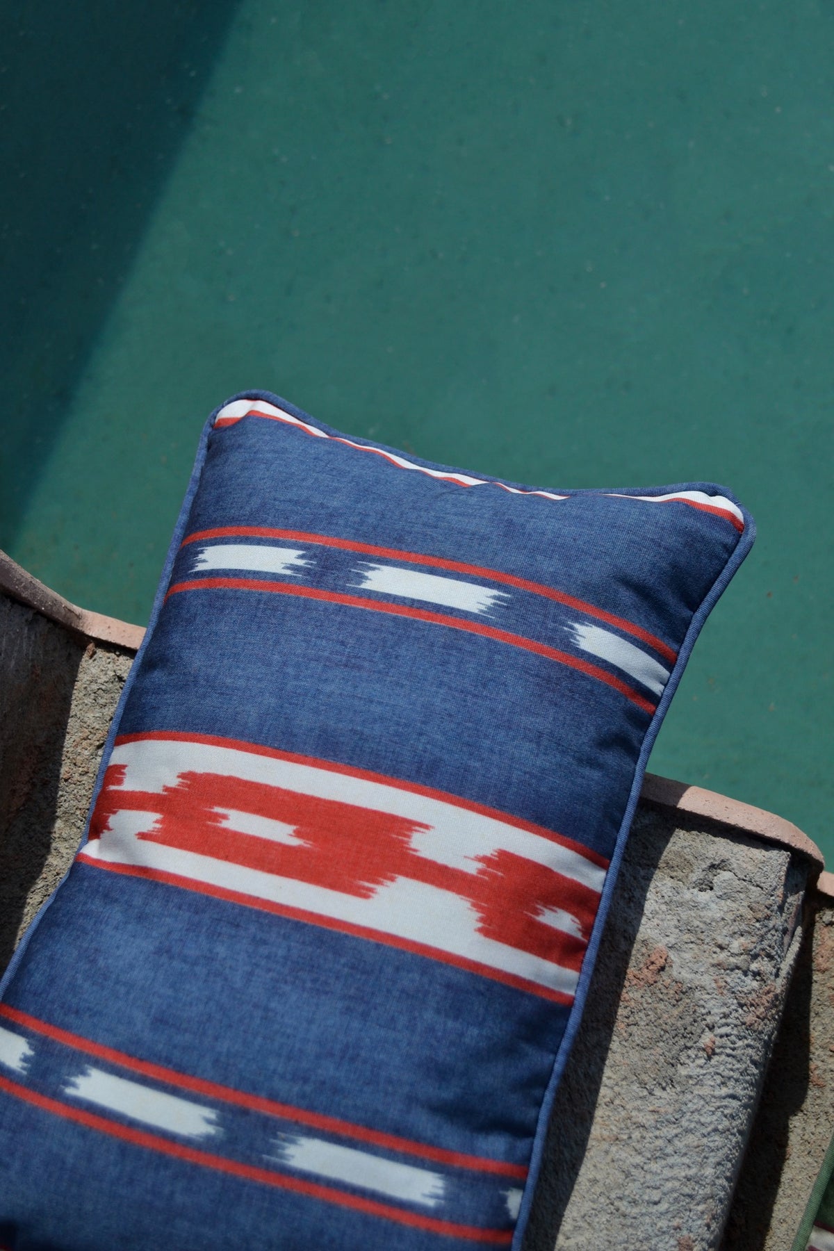 Kente Blue Ikart Outdoor Fabric by Coordonné