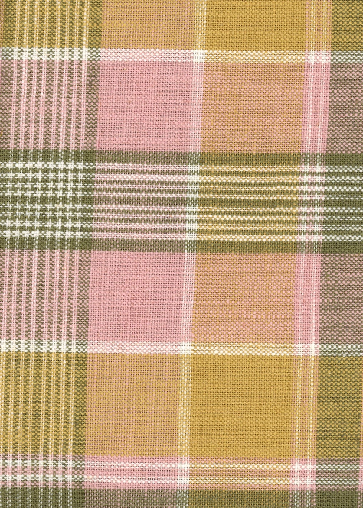 Multichess Pink Piccadilly Fabric by Coordonné