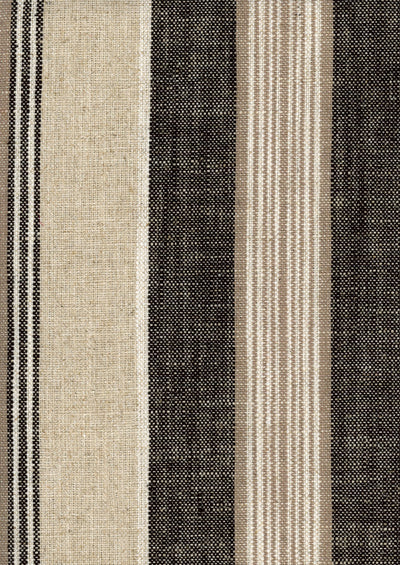 Multistripes Black Piccadilly Fabric by Coordonné